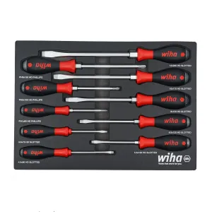 10 Piece SoftFinish XHeavy Duty Cushion Grip Screwdriver Tray Set