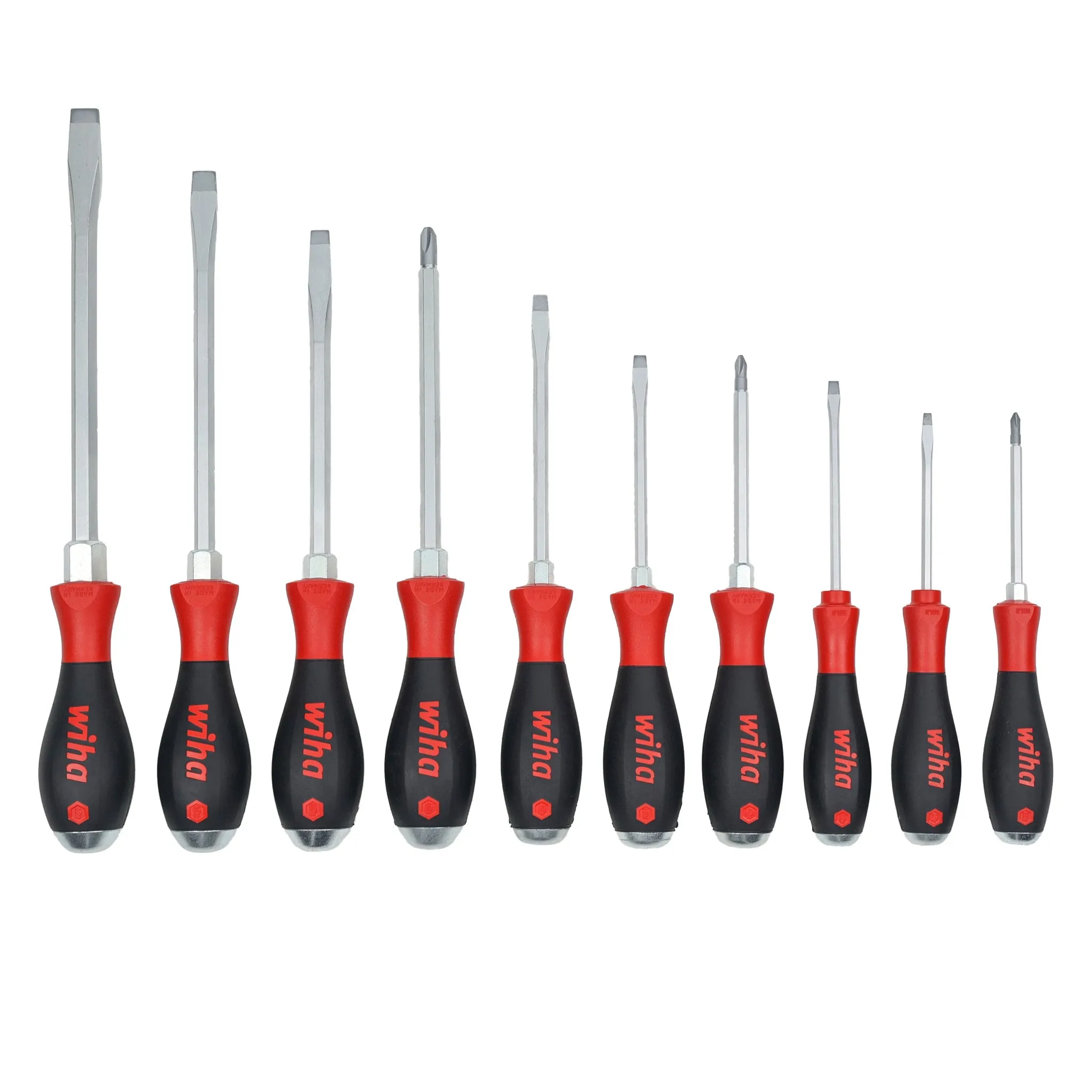 10 Piece SoftFinish XHeavy Duty Cushion Grip Screwdriver Tray Set