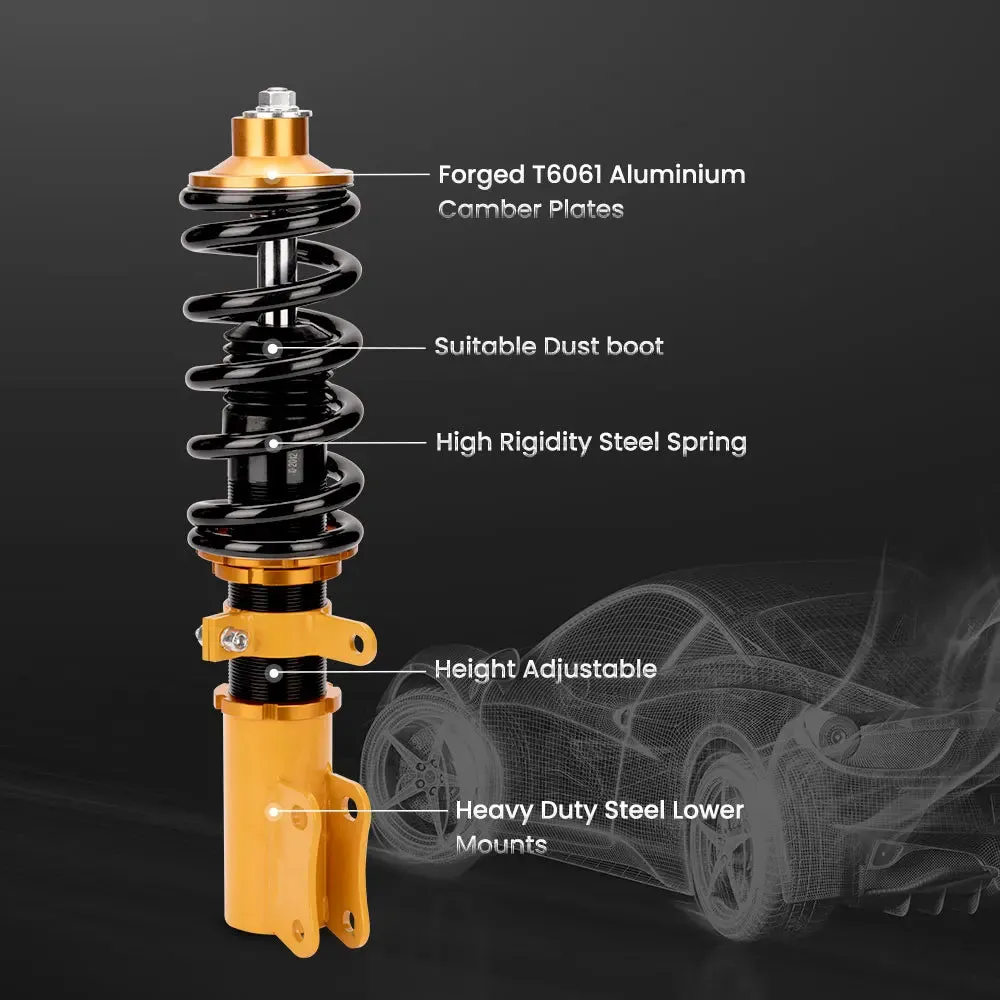 4pc Coilover Suspension Kit for 2007-2008 Honda Fit, Adjustable Height