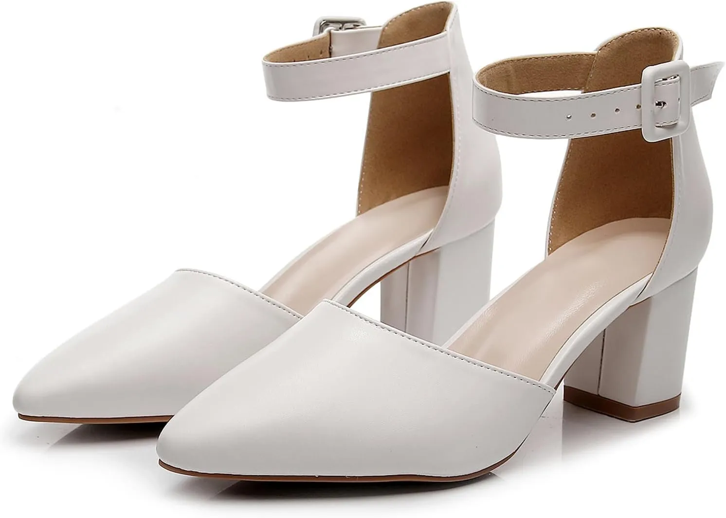 AOQUNFS Women Closed Toe Heels Ballroom Salsa Pumps Practice Performance Dancing Shoes,8005