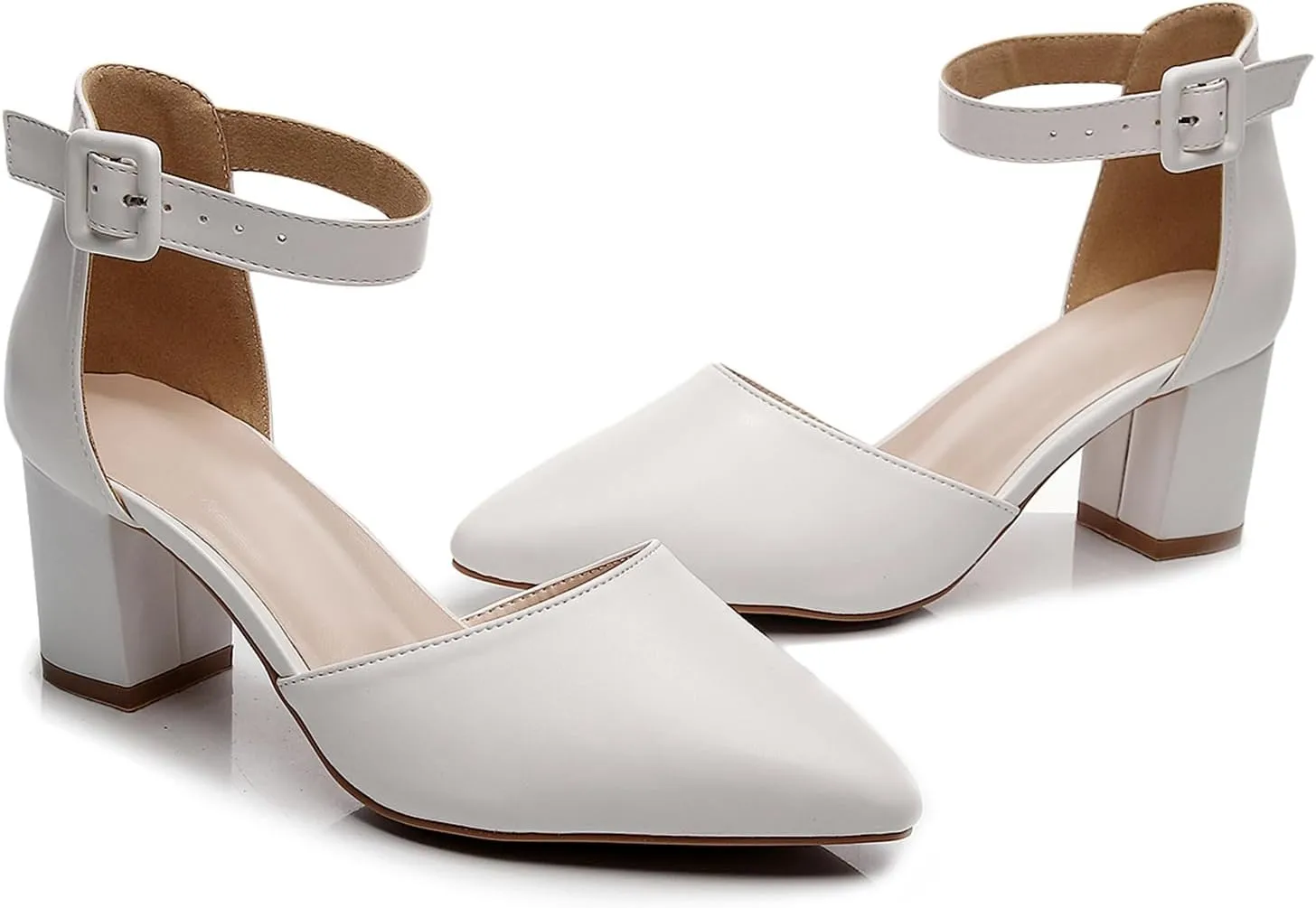 AOQUNFS Women Closed Toe Heels Ballroom Salsa Pumps Practice Performance Dancing Shoes,8005