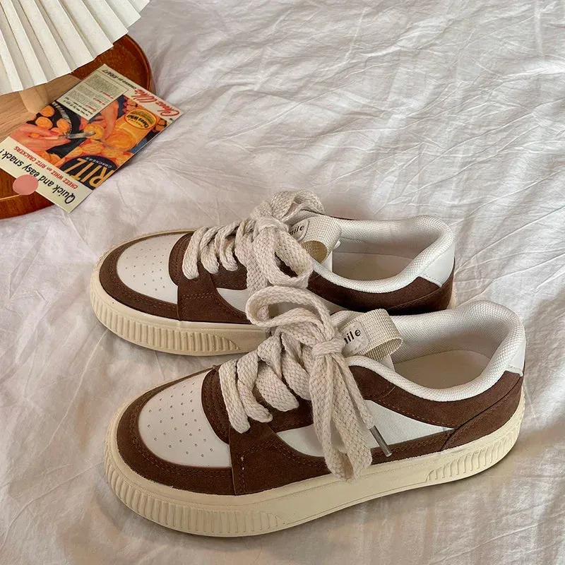 binfenxie  -  Brand Leather Sneakers Women 2024 Designer Woman Sneakers Lace Up White Casual Ladies Spring Autumn Flats Woman Vulcanized Shoes