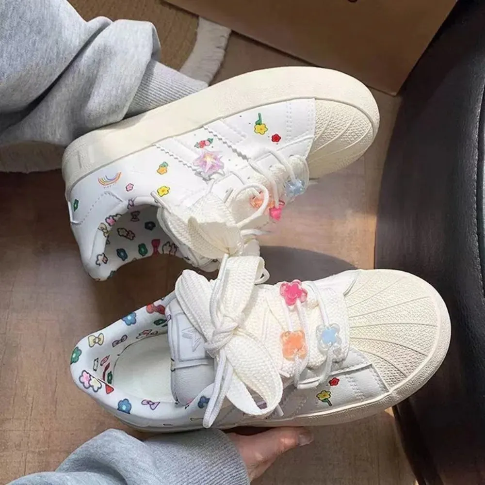 binfenxie  -  fashion Shell Head Shoes for Women 2024 Spring and Autumn Korean Version New Designer Students Casual Sneakers Female