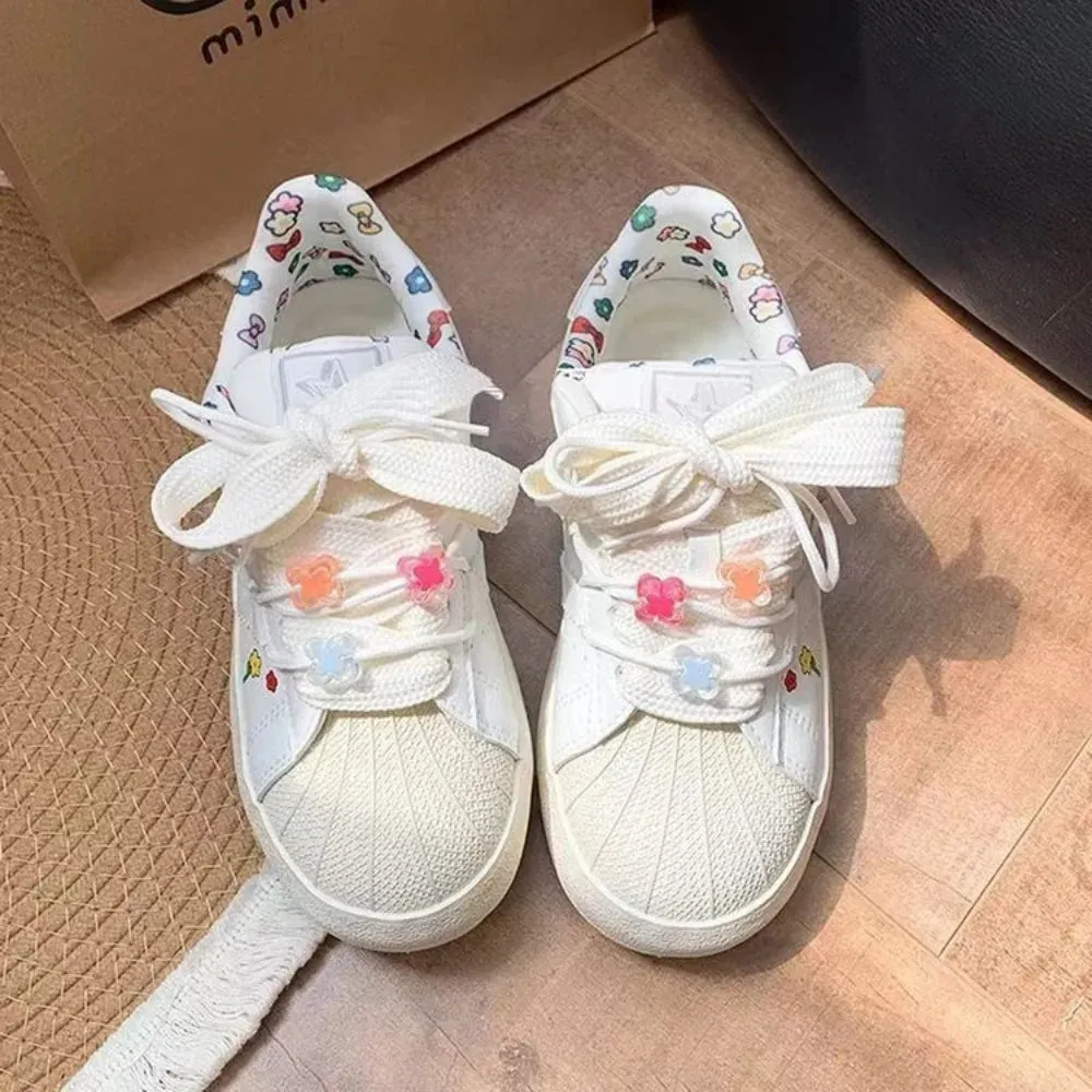 binfenxie  -  fashion Shell Head Shoes for Women 2024 Spring and Autumn Korean Version New Designer Students Casual Sneakers Female