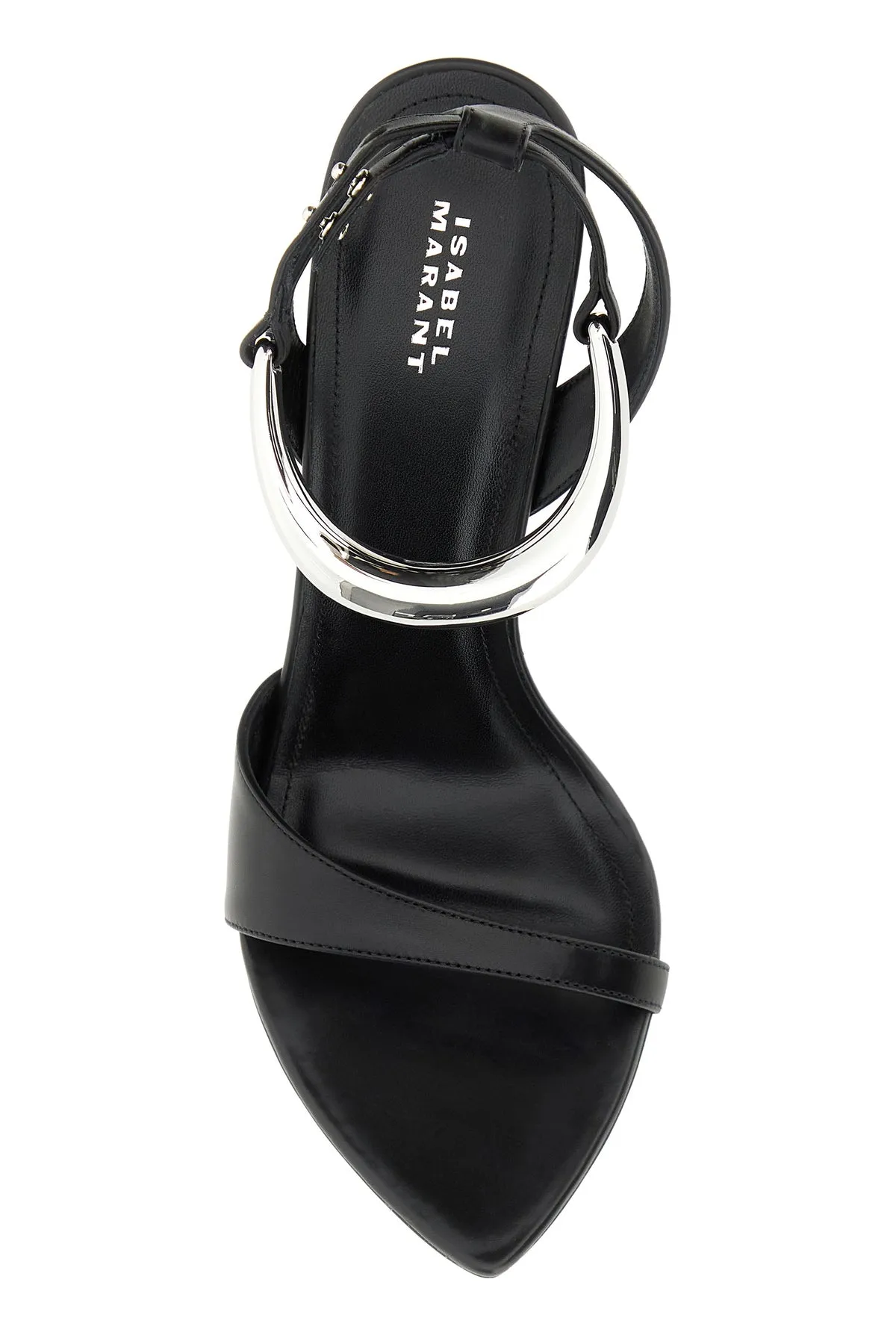 Black leather Yluan sandals