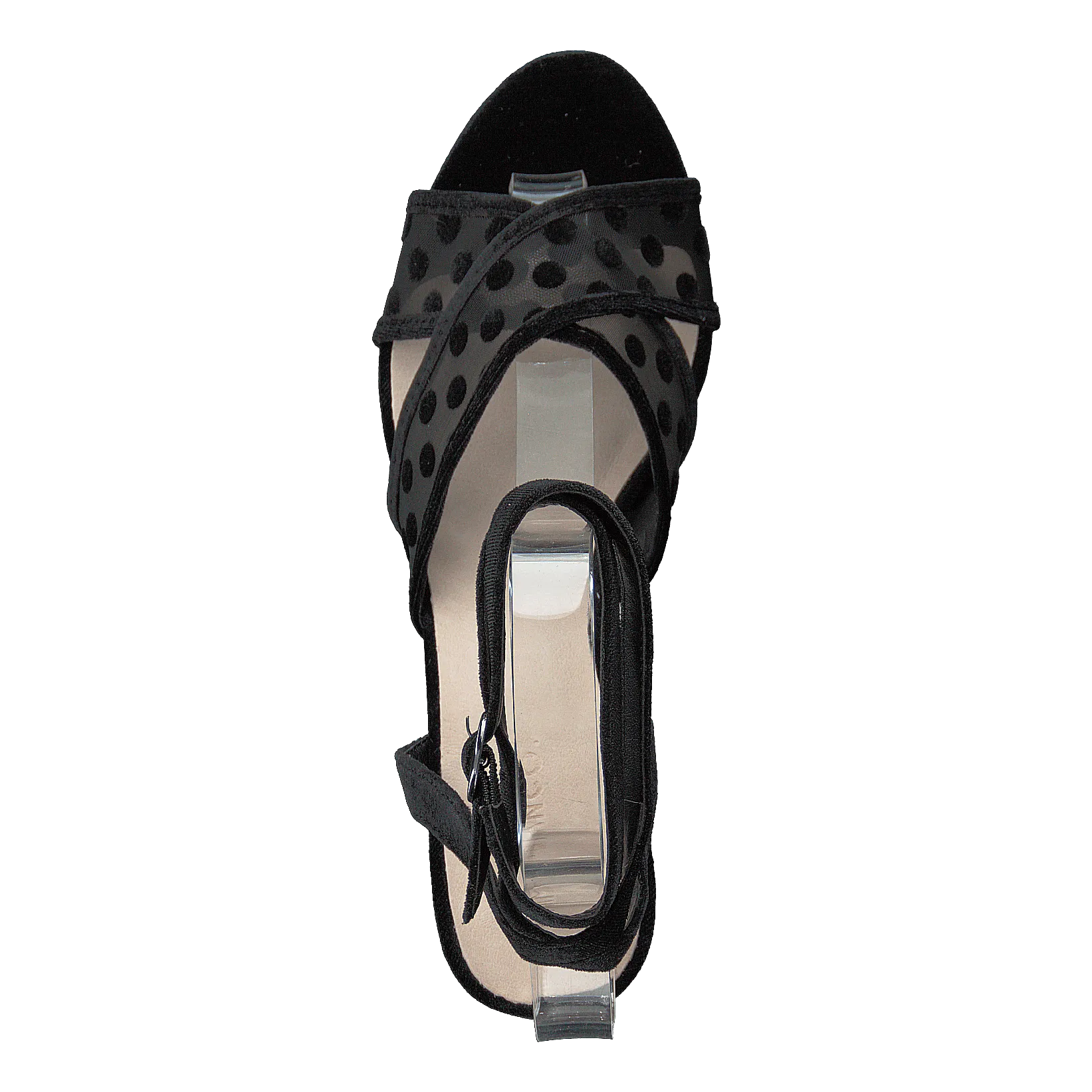 Cali Velour Dots Sandal 104 - Black 4