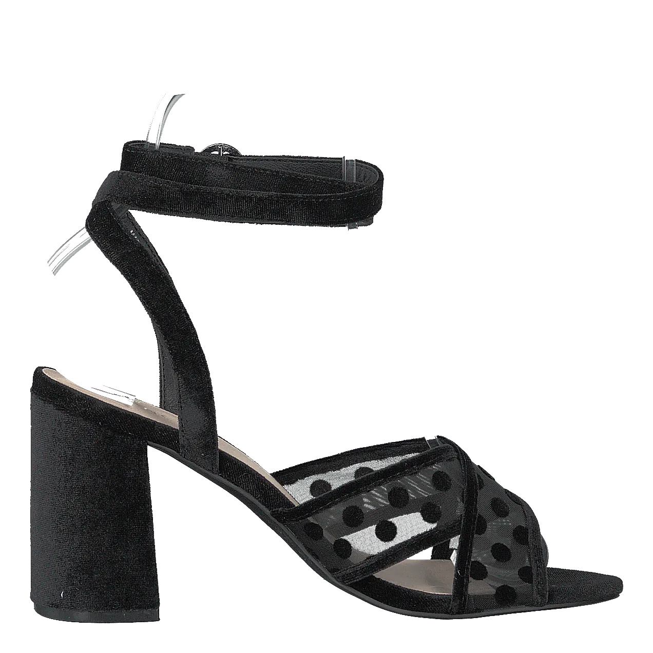 Cali Velour Dots Sandal 104 - Black 4