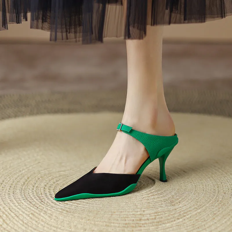 Camden Patchwork Novelty Heeled Mules