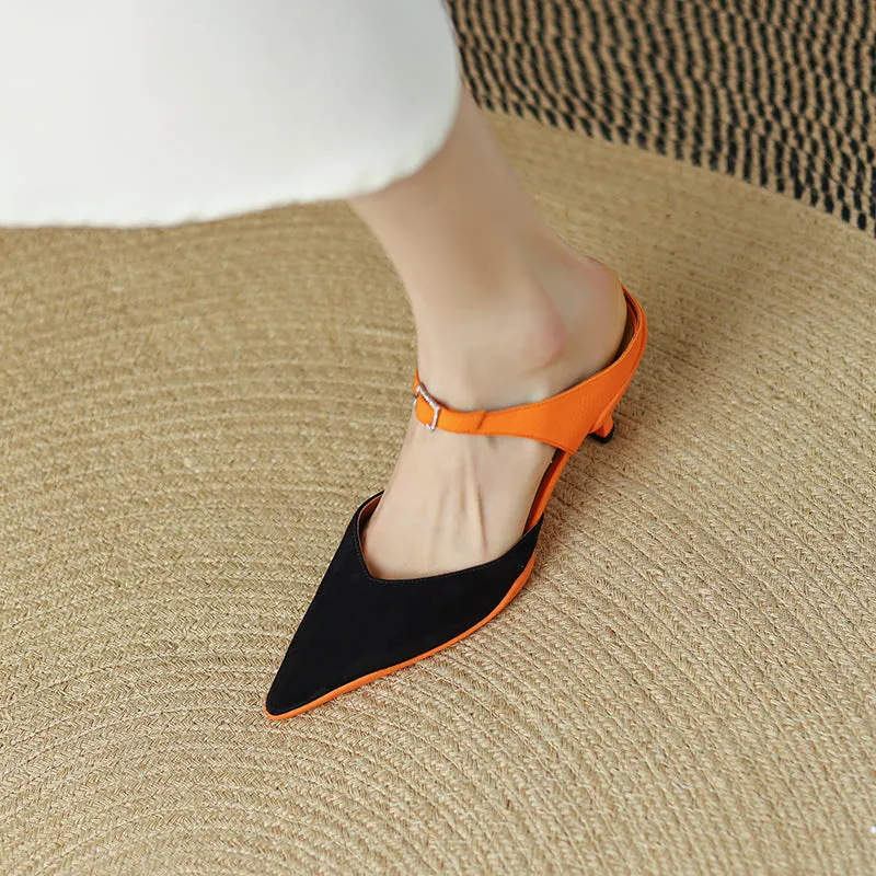 Camden Patchwork Novelty Heeled Mules