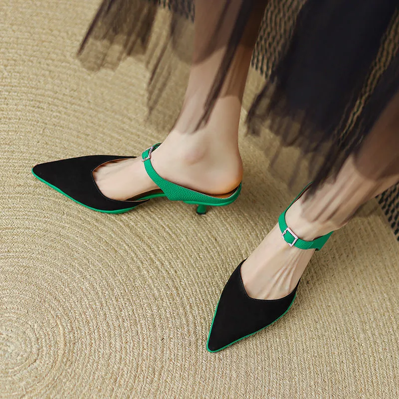 Camden Patchwork Novelty Heeled Mules