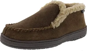 Clarks Sage Suede Moccasin Faux Fur Lining Indoor Outdoor Bootie Slippers