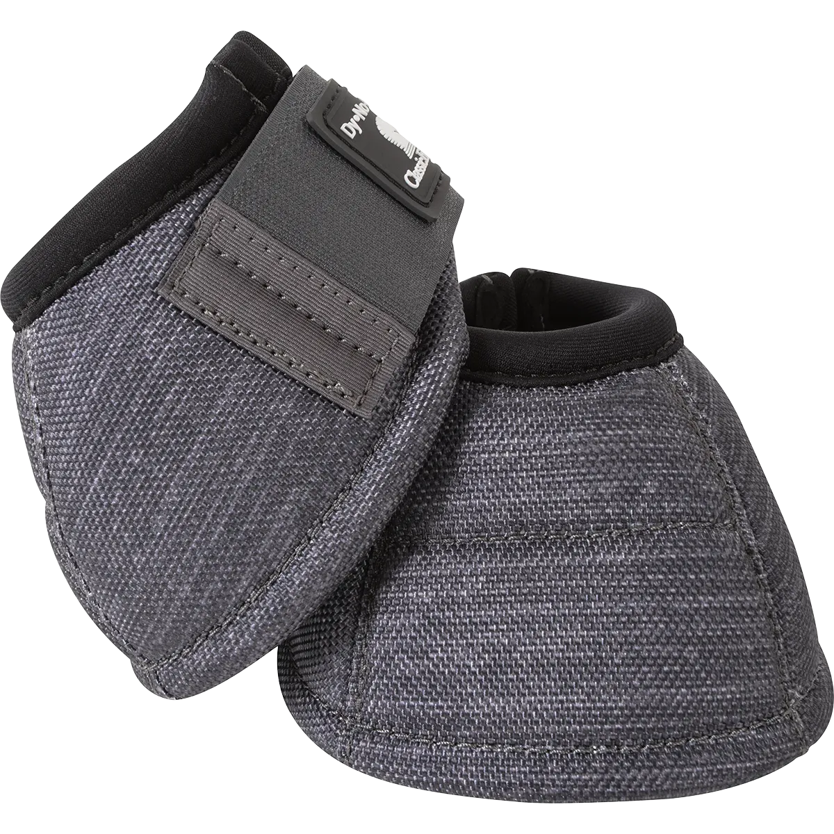 Classic Equine Dynohide 2520D No Turn Horse Overreach Bell Boots Charcoal Gray