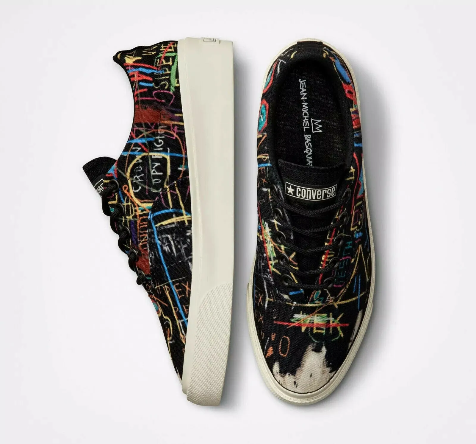 Converse X Basquiat Skid Grip Oxford 172584C Unisex Black Sneaker Shoes C622