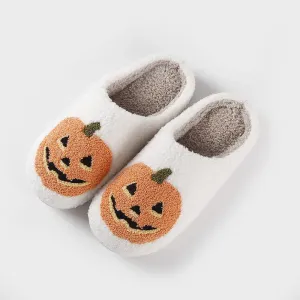 Cozy Halloween and Fall Pumpkin Slippers - Perfect for Spooky Season