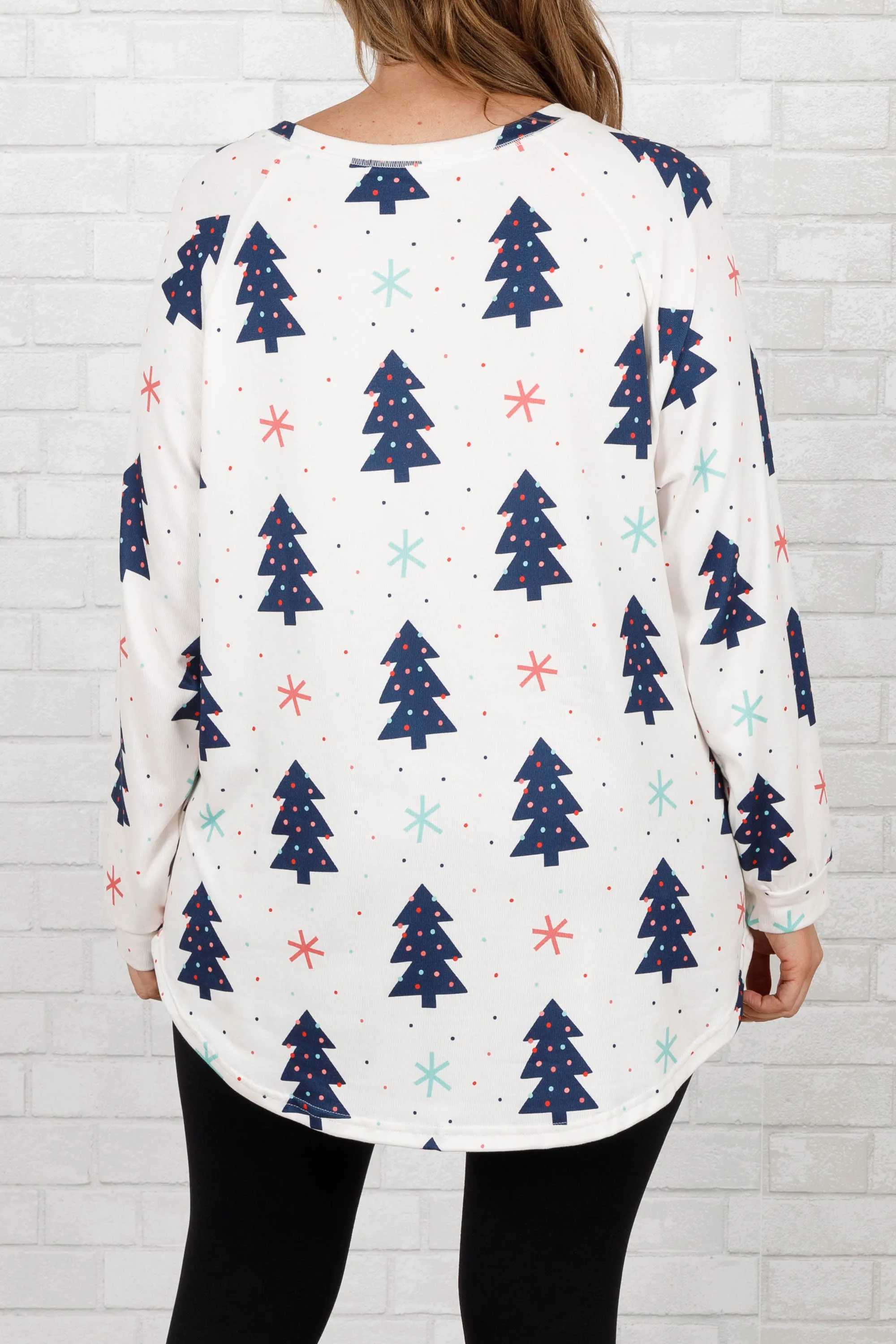 Curved Hem Slouchy Dolman Tunic, Feelin' Pine