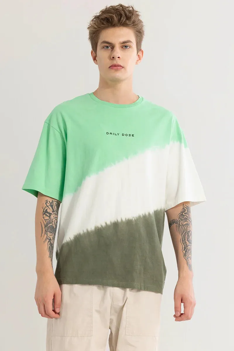 Daily Dose Green Oversized T-Shirt