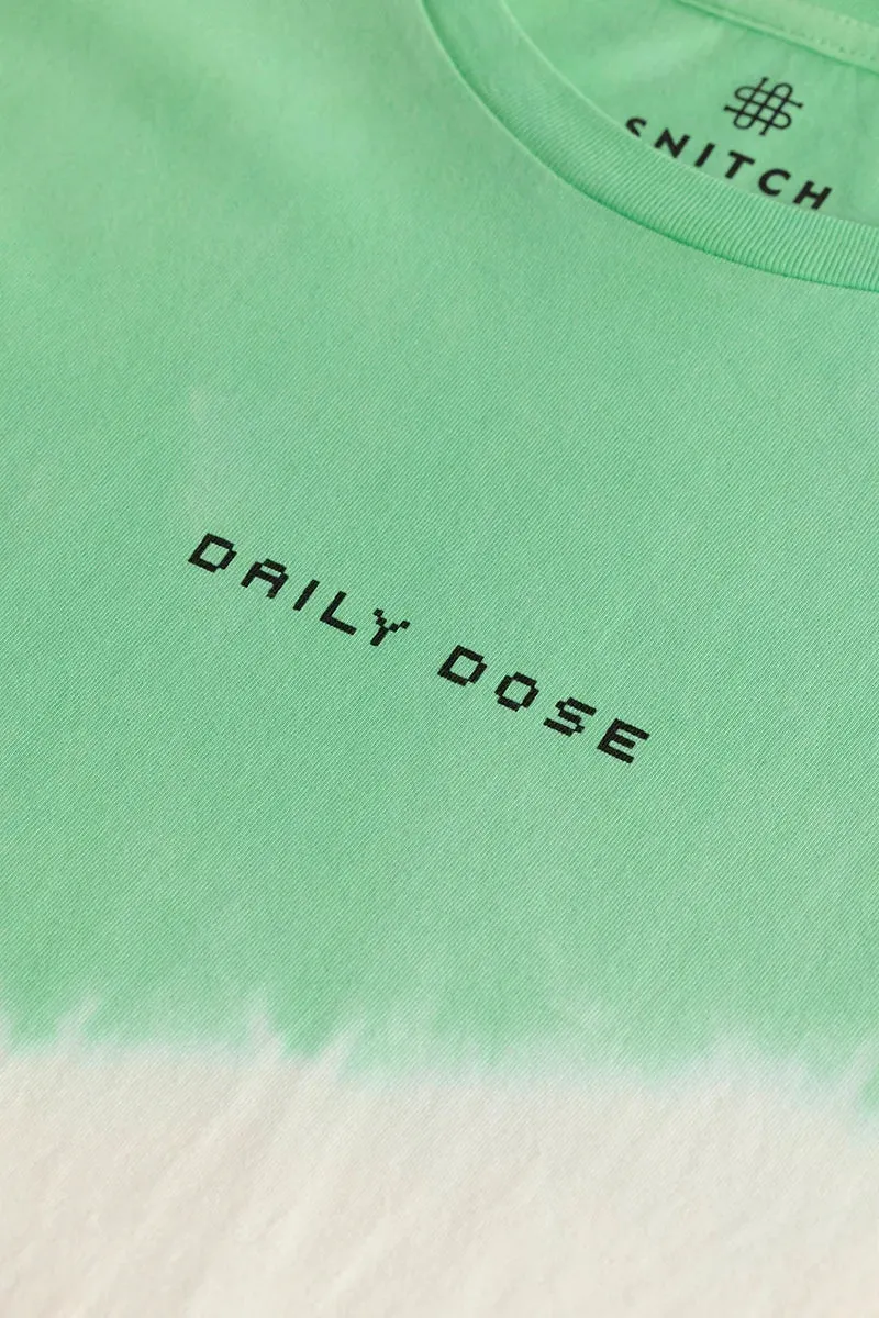 Daily Dose Green Oversized T-Shirt