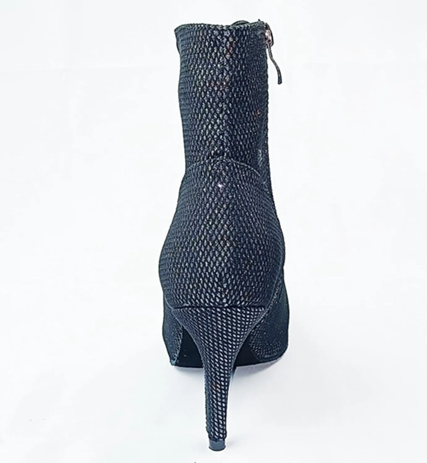 Dance Heels for Women Lace-up Ballroom Shoes Open Toe Party Evening Ankle Booties XZ707