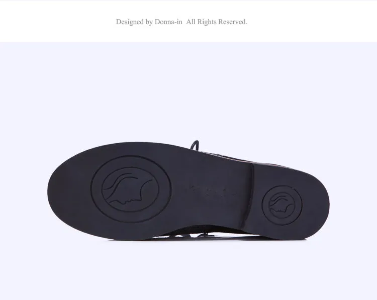 Donna-in Women Flats Genuine Leather Shoes