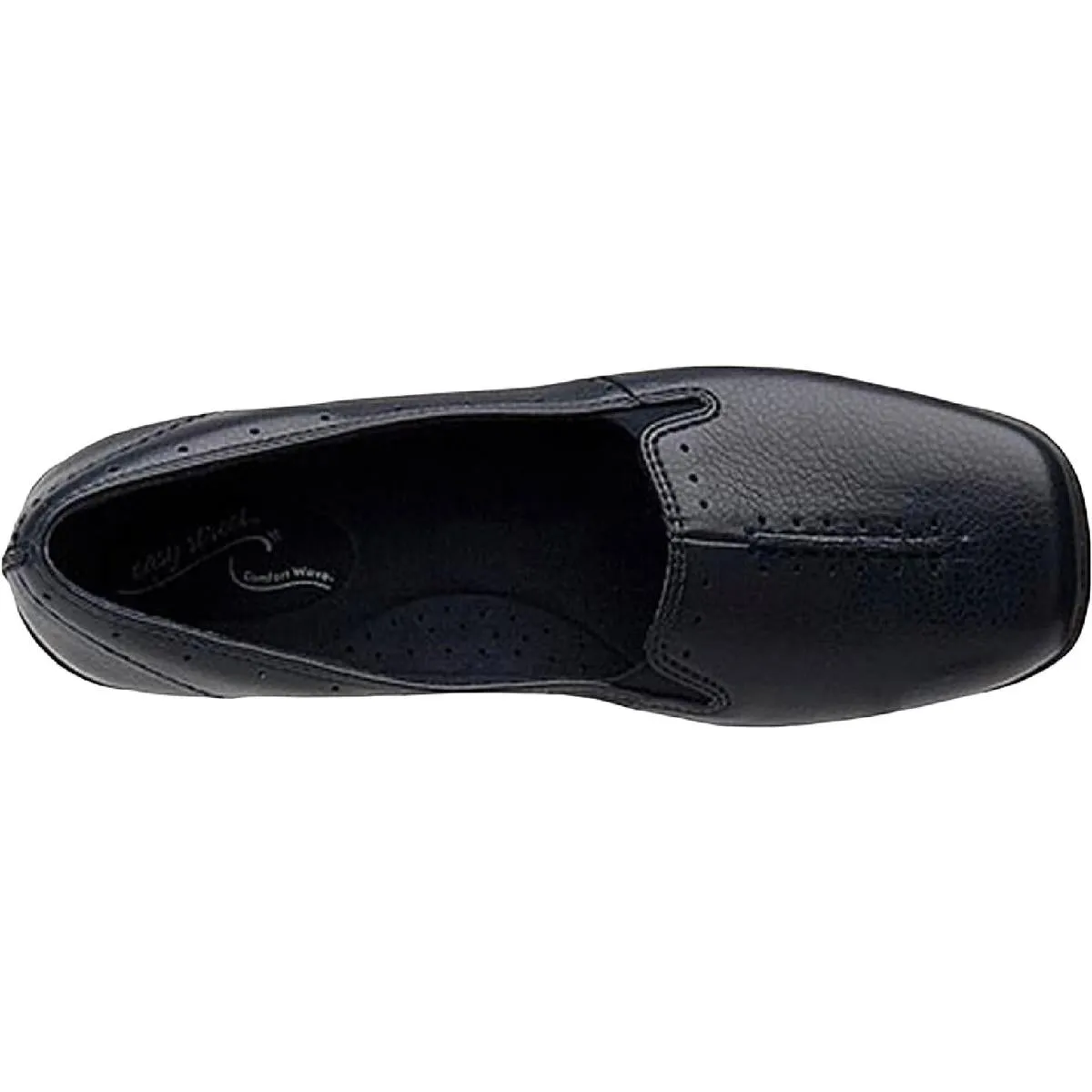 Easy Street Womens PURPOSE Faux Leather Square Toe Flats