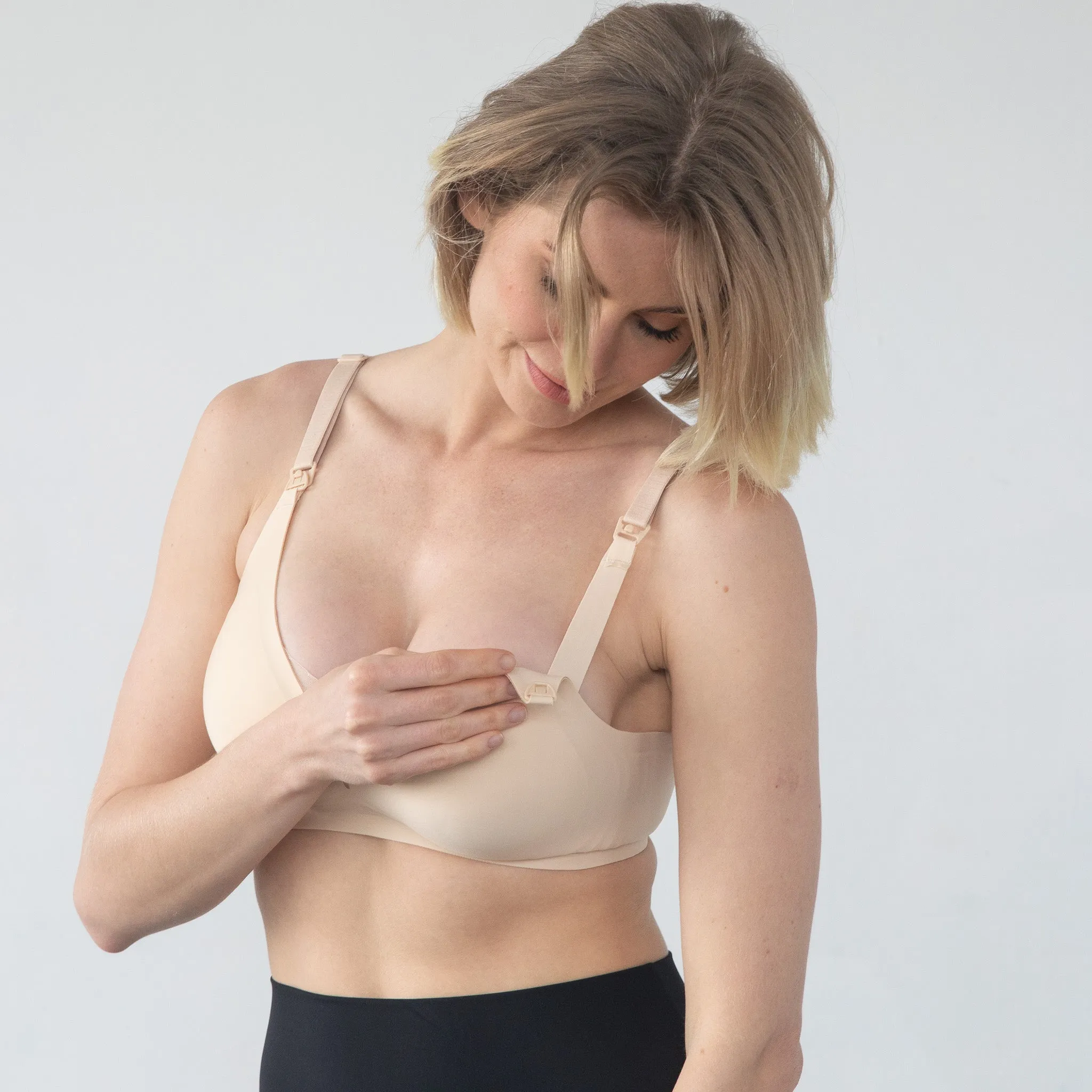 Ella - Second Skin Jelly Strip Nursing Bra (Nude)
