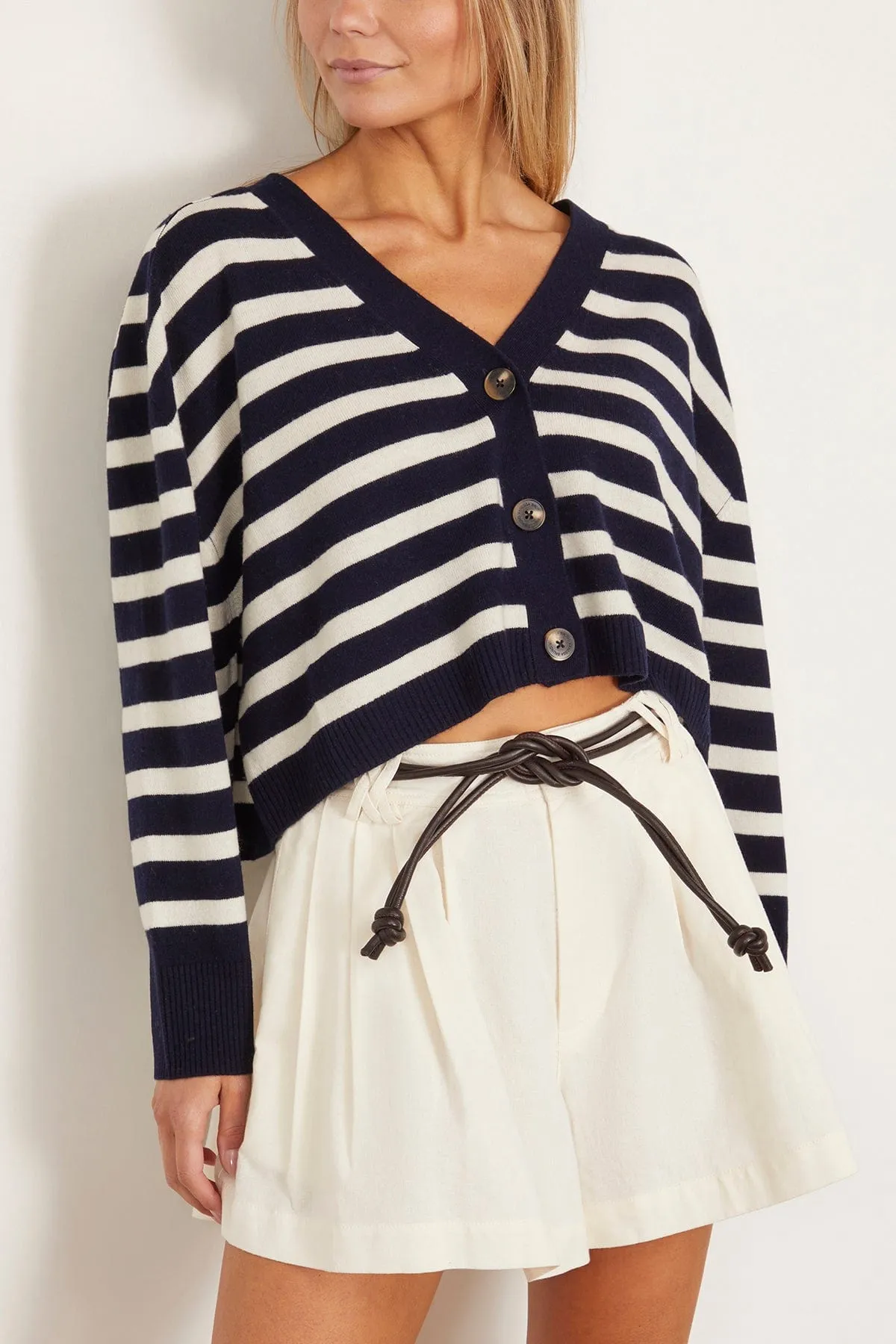 Emmanuelle Sweater in Marine/Ecru
