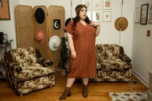 georgia dress in brick