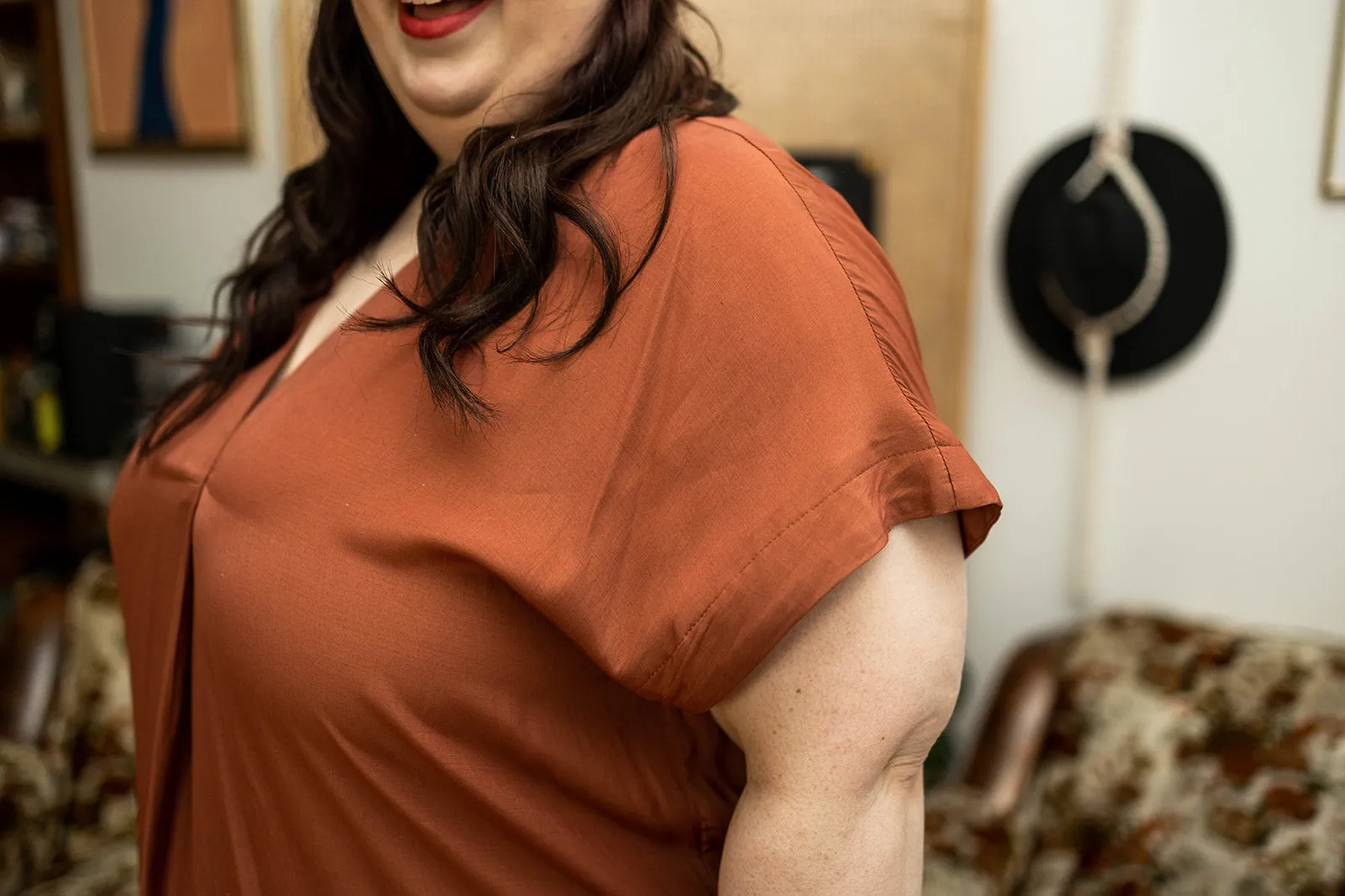 georgia dress in brick