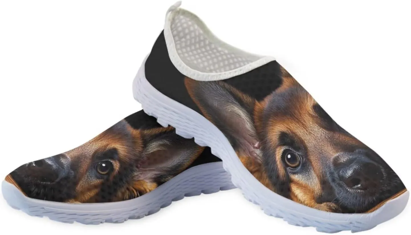 GIFTPUZZ Women Running Shoes Lightweight Slip-on Shoes Non Slip Breathable Mesh Walking Sneakers
