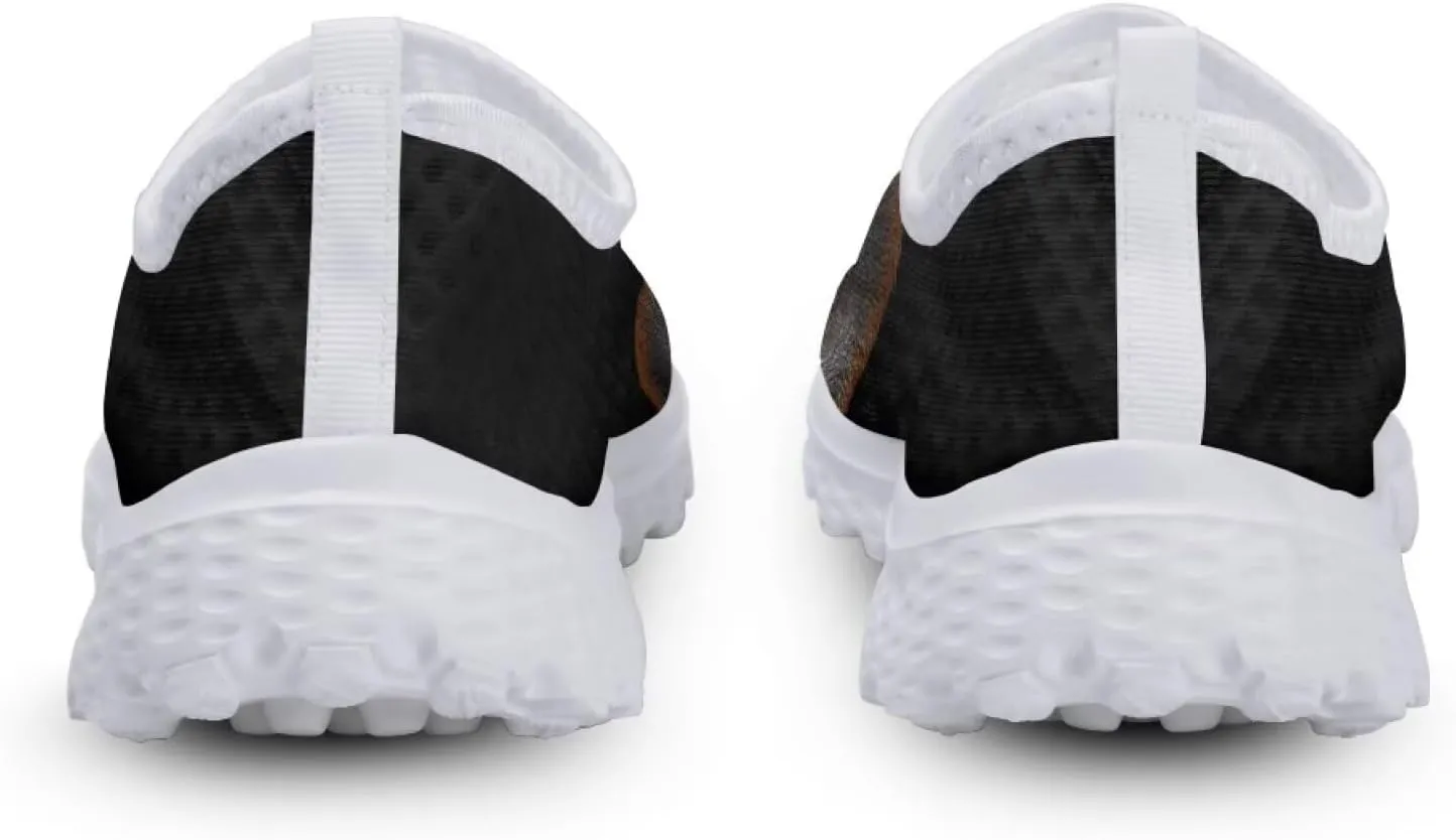 GIFTPUZZ Women Running Shoes Lightweight Slip-on Shoes Non Slip Breathable Mesh Walking Sneakers