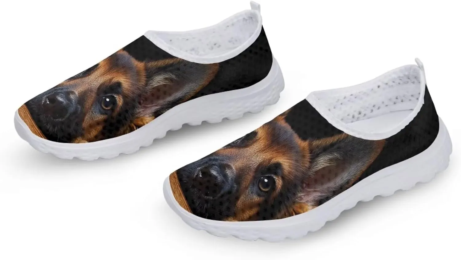 GIFTPUZZ Women Running Shoes Lightweight Slip-on Shoes Non Slip Breathable Mesh Walking Sneakers