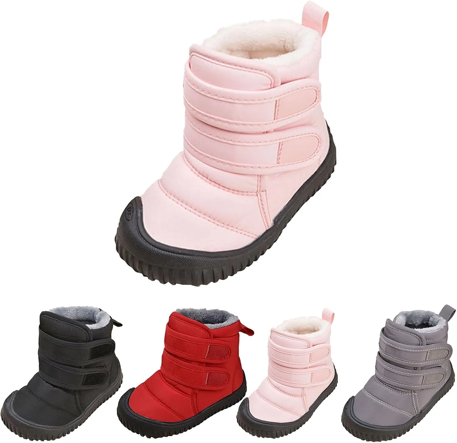 Girls Boys Warm Fr Lined Winter Snow Boots Waterroof Outdoor Ankle Booties Comfortable Shoes Tall Boots for Girls