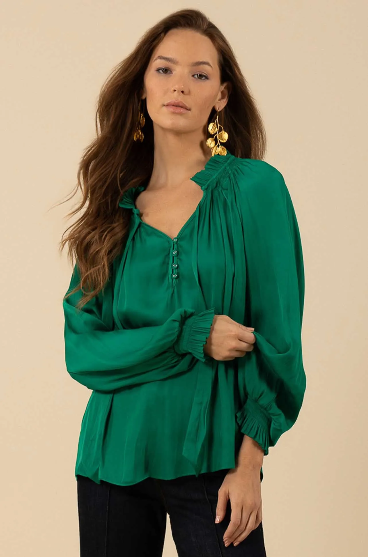 Hale Bob - Sarai L/S Tie Neck Top