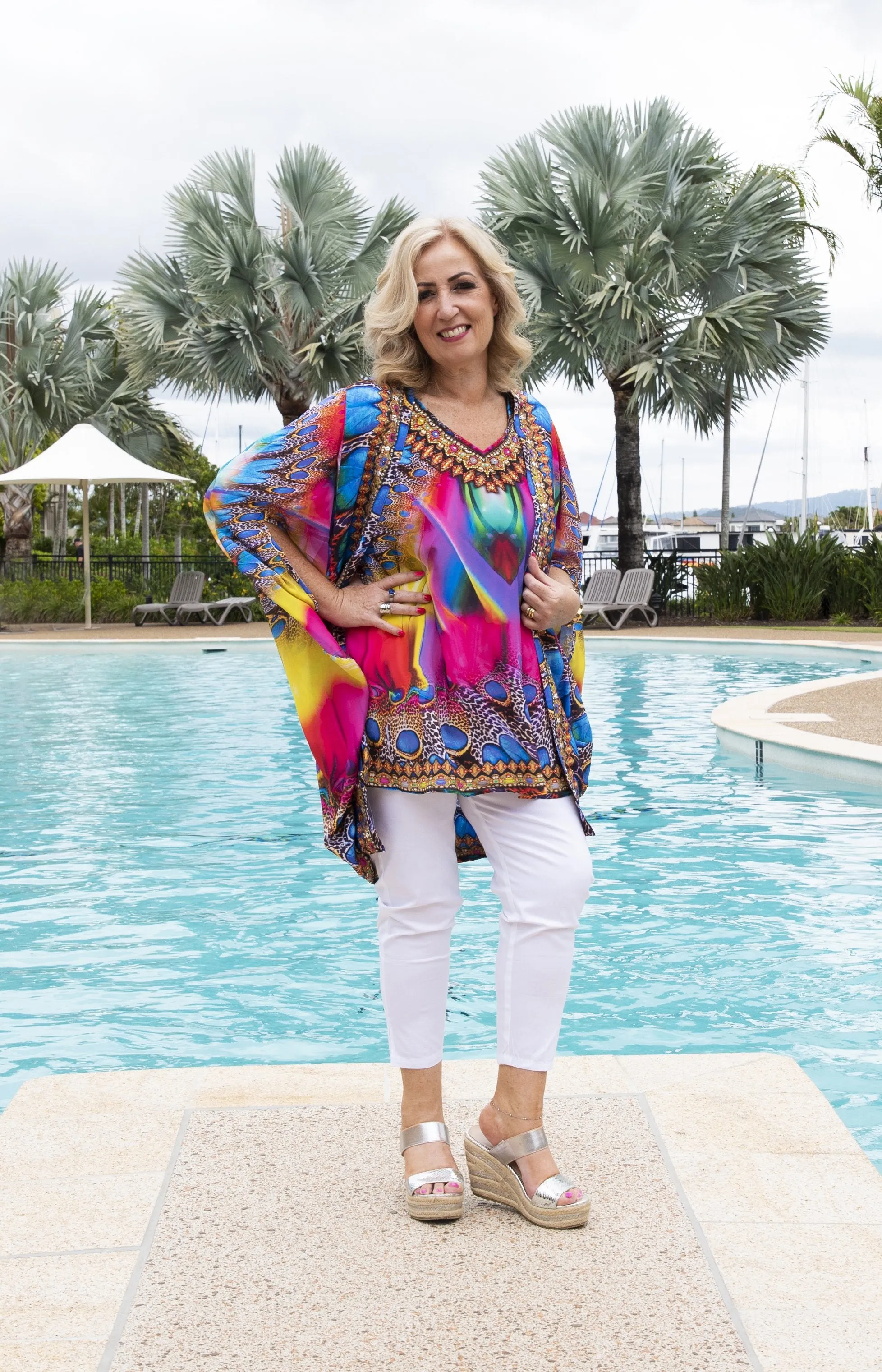 Henley Embellished Sleeveless Tank