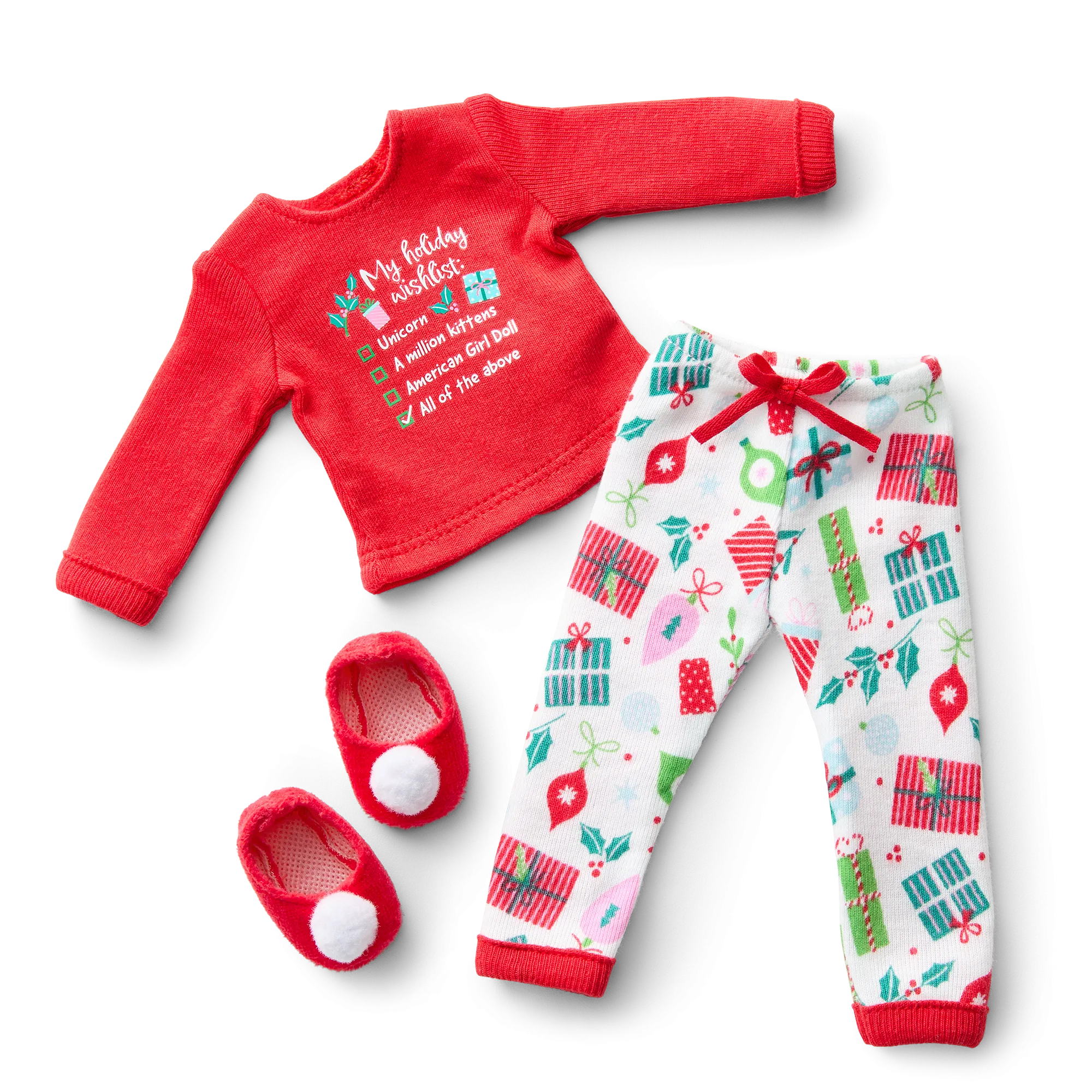 Holiday Wish List PJs for WellieWishers™ Dolls