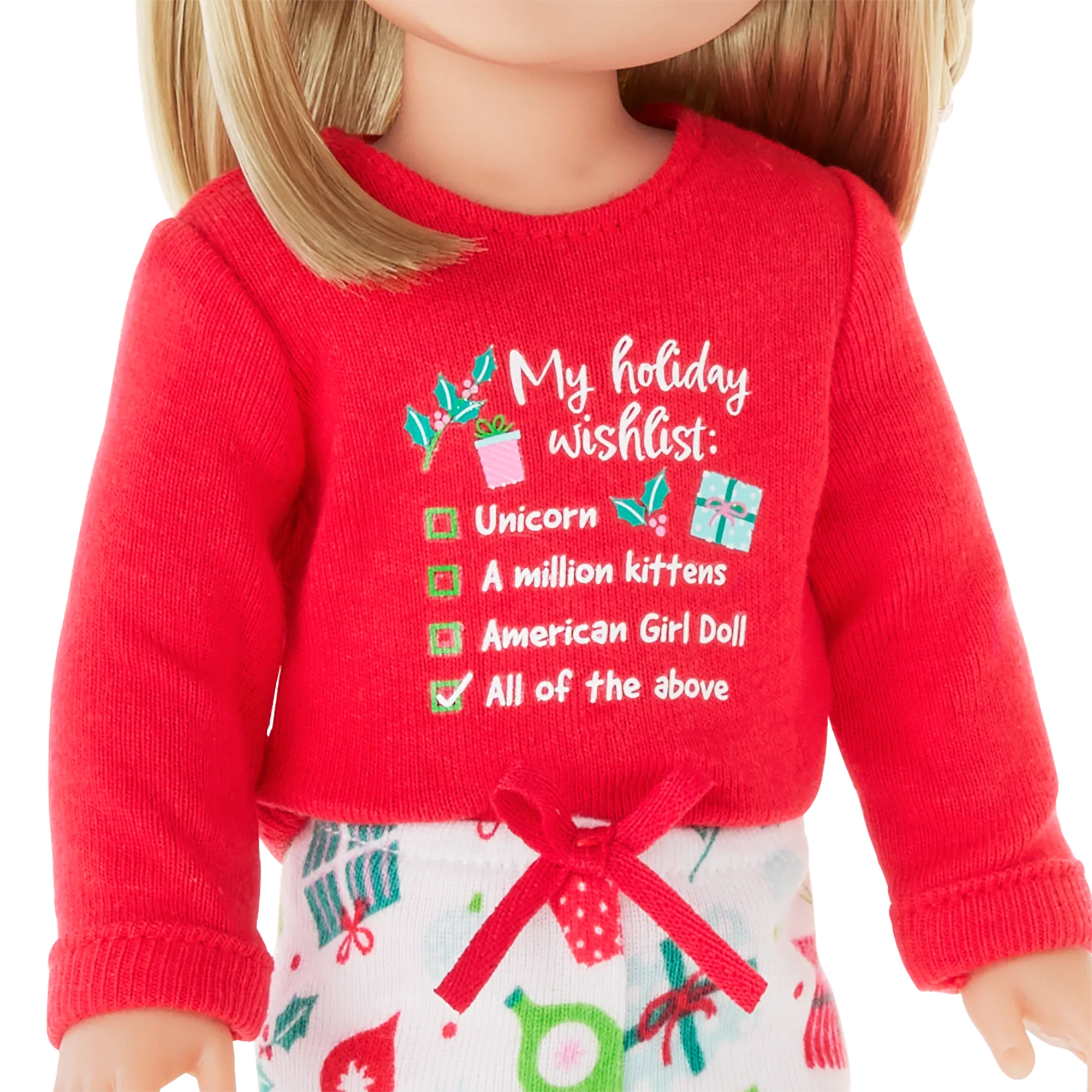 Holiday Wish List PJs for WellieWishers™ Dolls