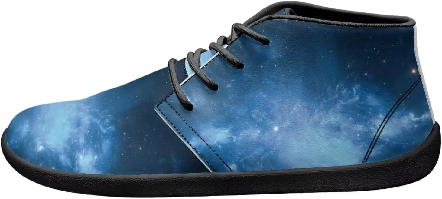 Howilath Galactic Starry Sky Barefoot Running Shoes for Men Low Zero Drop Sneaker Anti-Skid Casual Minimalist Shoes