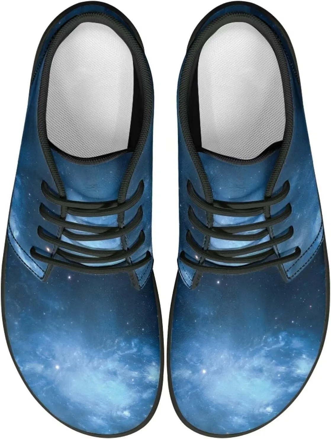 Howilath Galactic Starry Sky Barefoot Running Shoes for Men Low Zero Drop Sneaker Anti-Skid Casual Minimalist Shoes