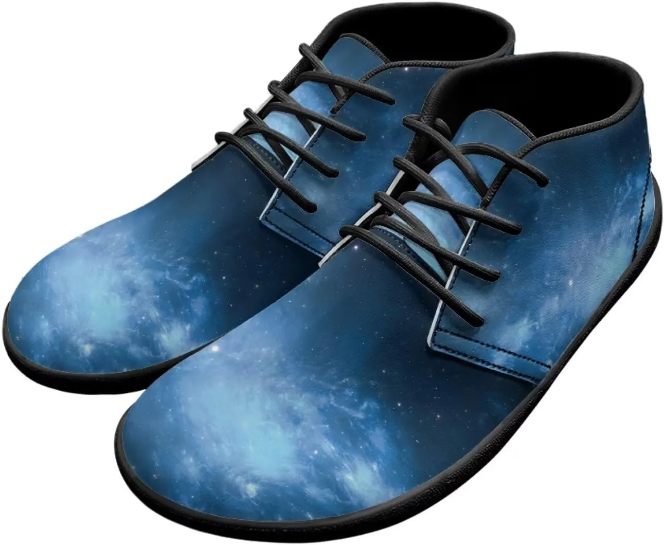 Howilath Galactic Starry Sky Barefoot Running Shoes for Men Low Zero Drop Sneaker Anti-Skid Casual Minimalist Shoes