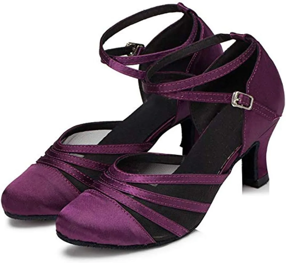 HROYL Womens Closed Toe Latin Salsa Ballroom Dance Shoes,Model 516/117/189