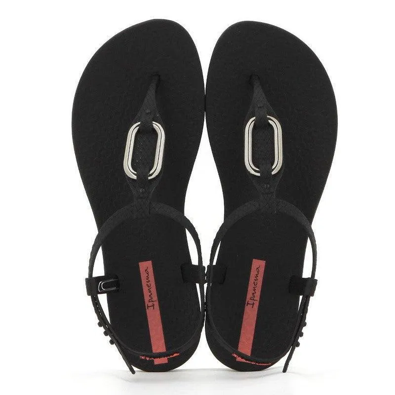 Ipanema Slingback Knotted Thong Sandals - Black