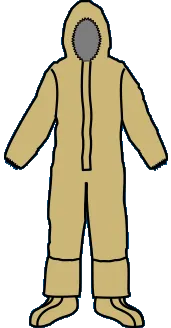 Kappler Z3H426 Zytron 300 Coveralls with Hood, LongNeck design, Heat Sealed-Taped Seams CE Certified Type 3
