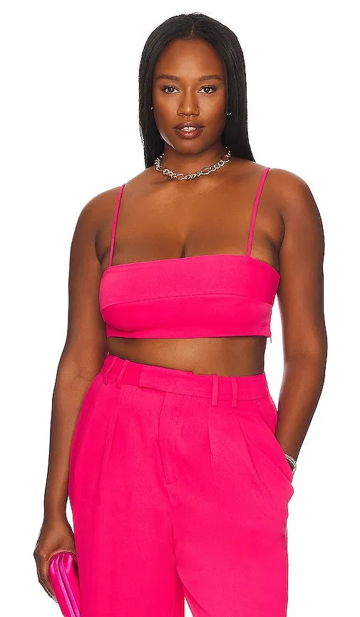 L'Academie Ela Crop Top in Fuchsia