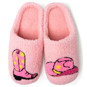 Lounge Out Loud Rodeo Queen Super Fuzzy Slipper Slides