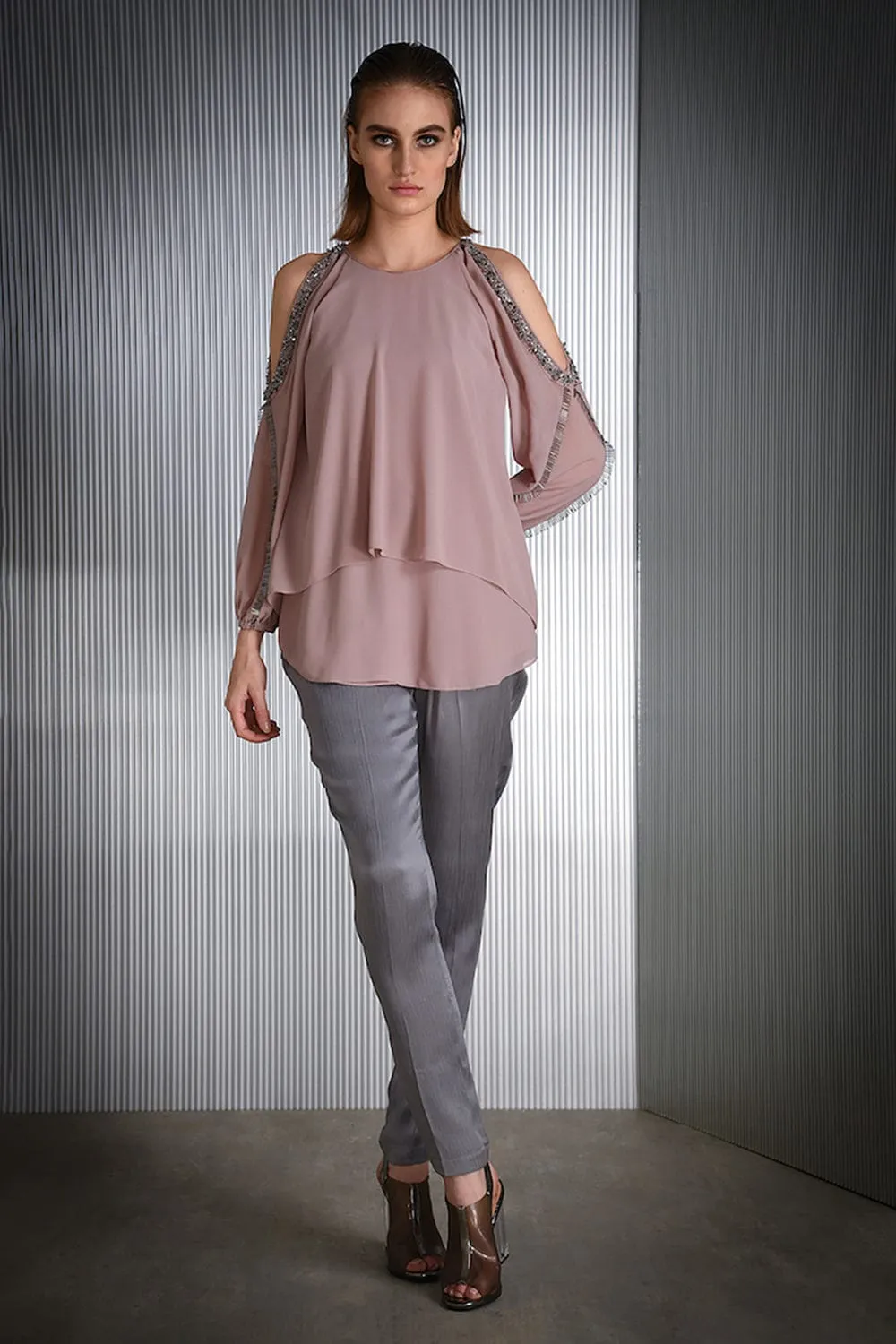 Mauve Embellished Top