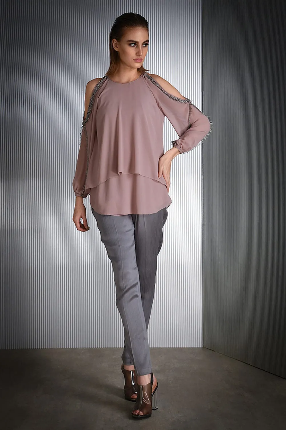 Mauve Embellished Top