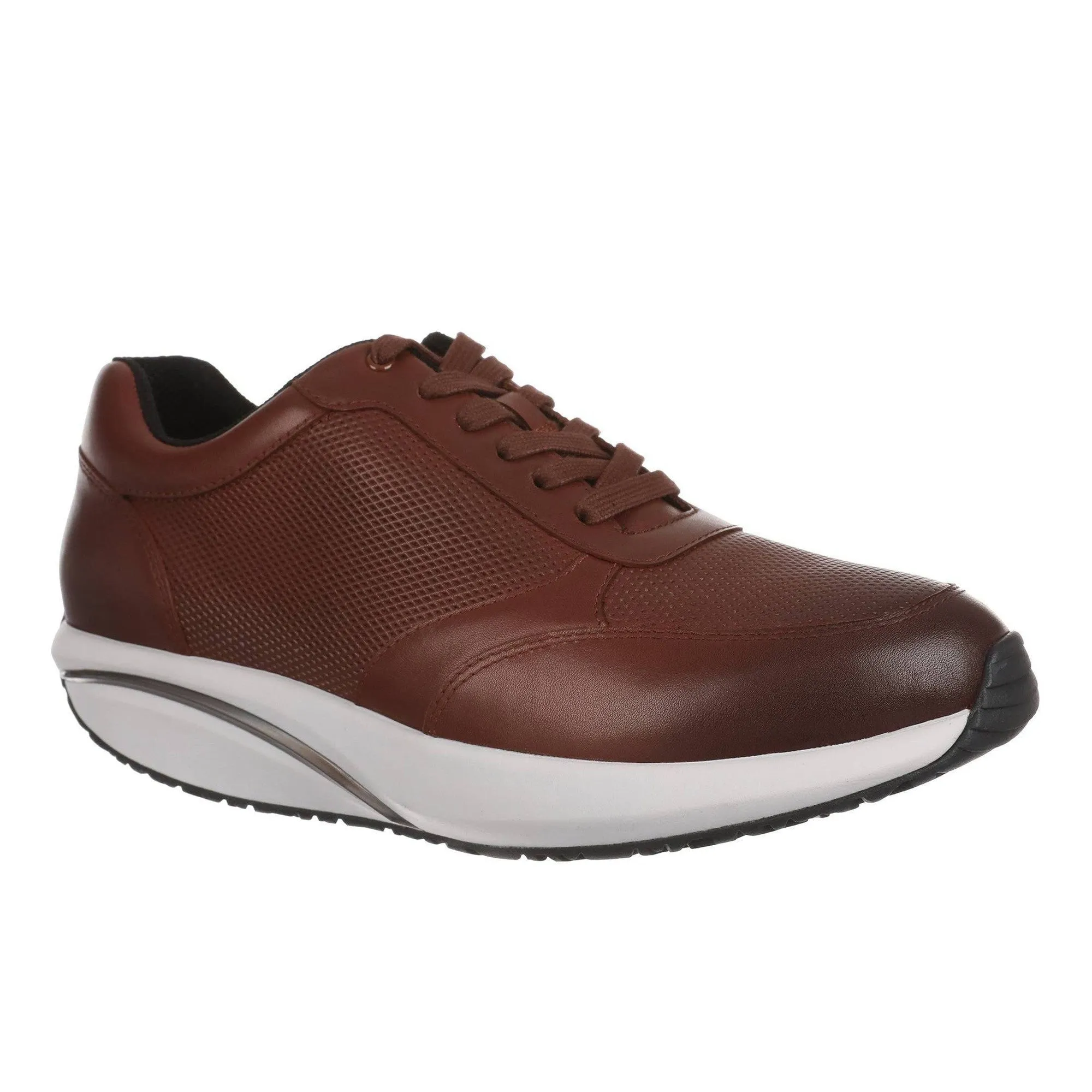 MBT Nafasi 5 Mens Brown Leather Arch Support Lace Up Trainers