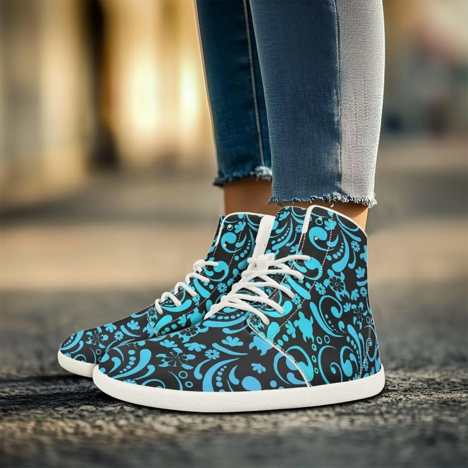 Men High-Top Barefoot Shoes Wide Toe Minimalist Walking Shoe Casual Cozy Waterproof Sneakers for Athletic US 5-14 White Sole