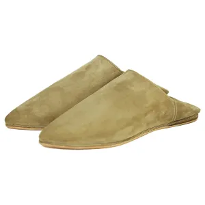 Men's Pointed Suede Camel Moroccan Babouches Leather Slippers