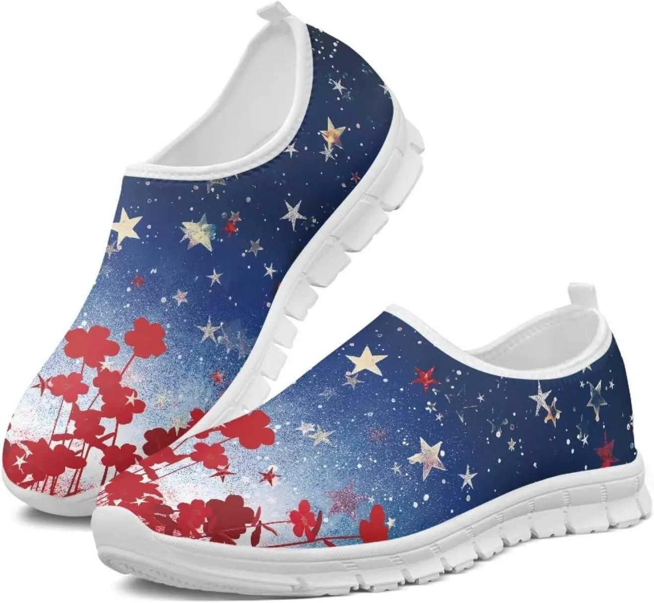 Men's Running Shoes Non Slip Fashion Shoes Breathable Lightweight Sneakers Slip On Sports Athletic Gym Walking Shoes SizeUS 5-14